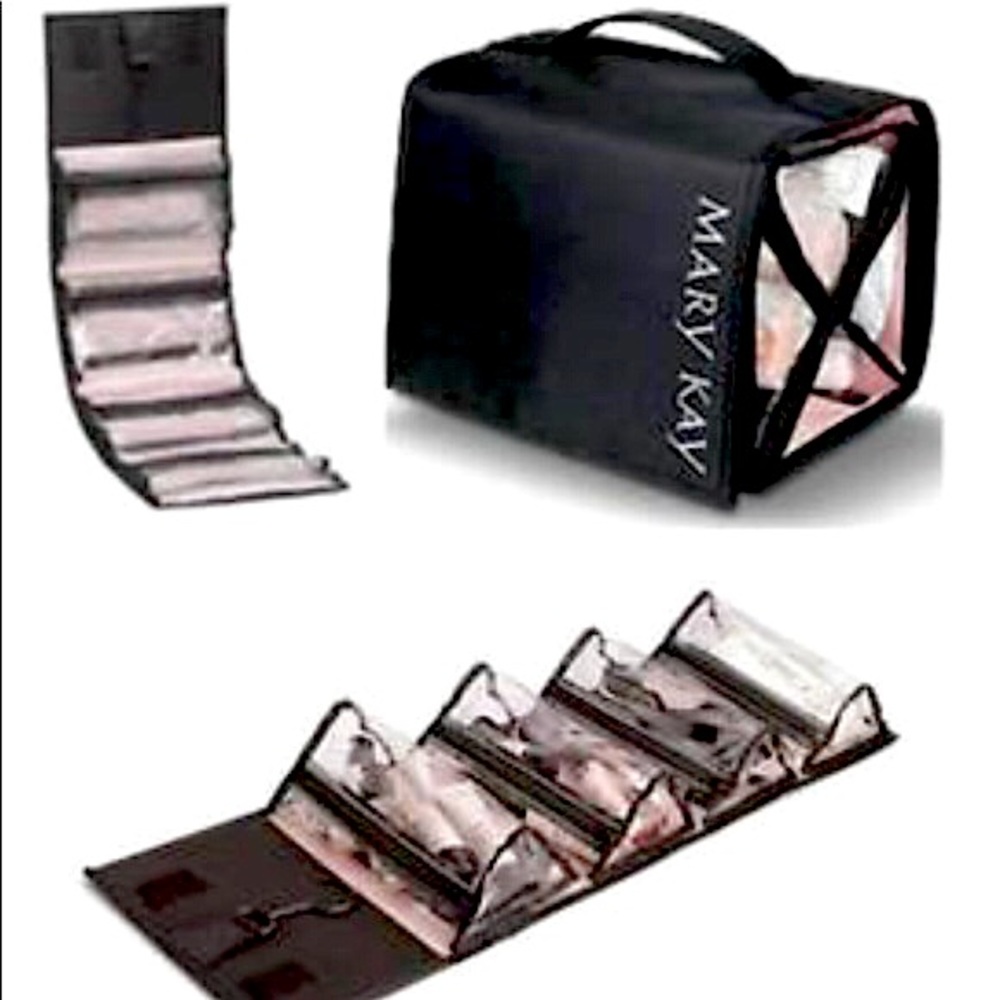 Mary Kay Travel Roll-Up Bag - Plain BLACK & Pink